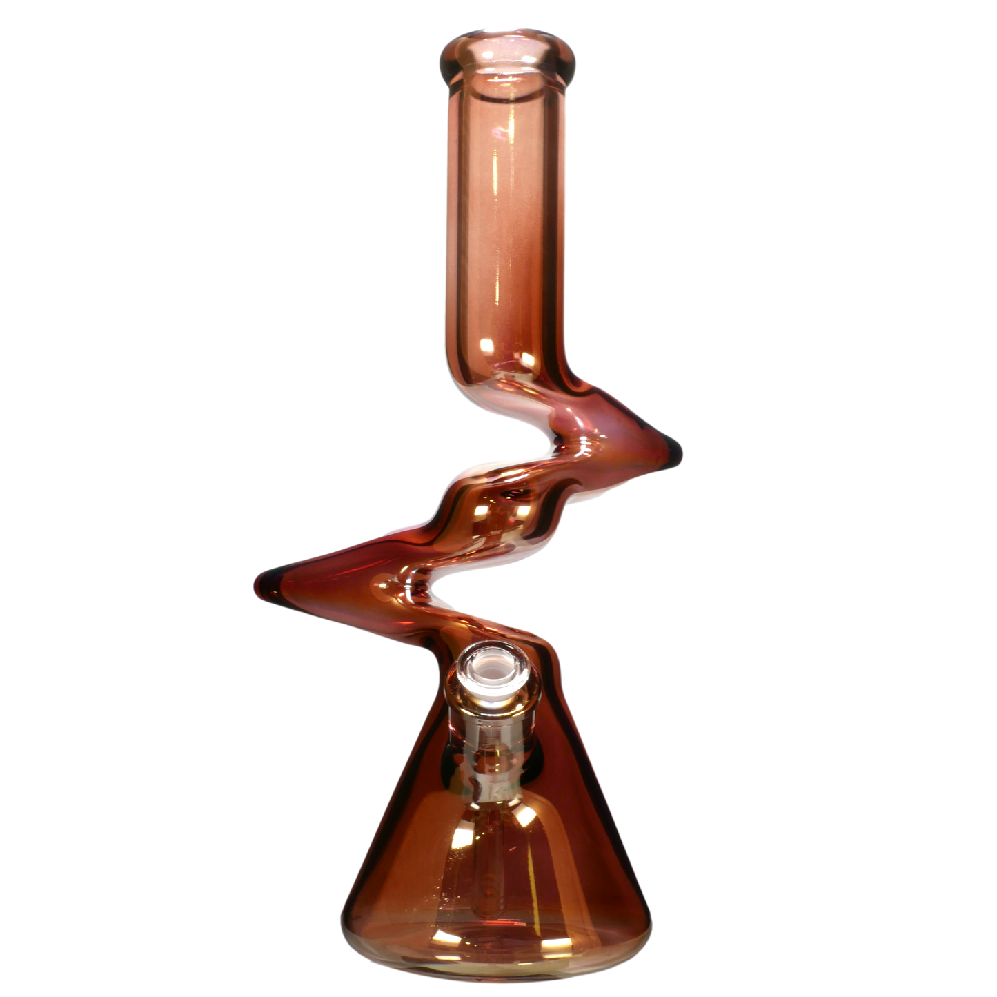 15" Zig Zag Gold Fumed Beaker