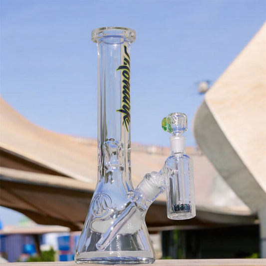 14" 9mm Clear Beaker w/ Square Pinch Combo