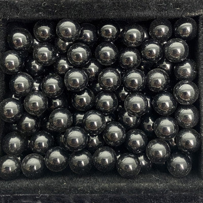 12 Pack Silicon Carbine 6mm Black Bead