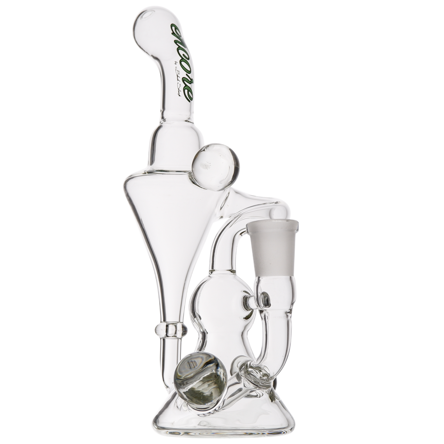 Clear Recycler With Clear Marbles